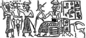 Ninurta takes Anzu before Enlil tablet